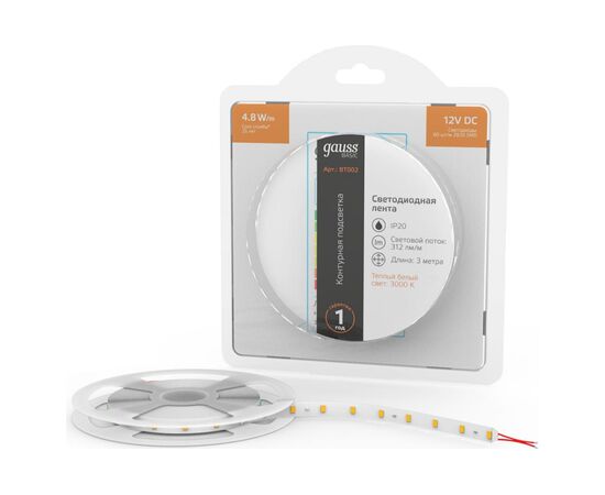  Лента светодиодная Gauss Basic BT002 3м 