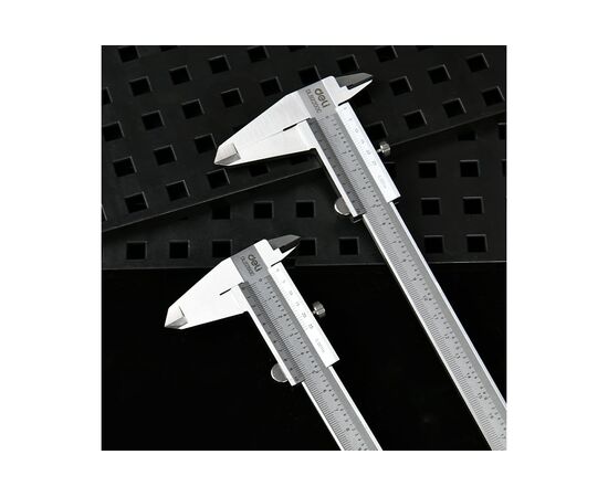  Штангенциркуль Deli DL92150C 150мм, нерж, метрическая/дюймовая шкала, кейс 