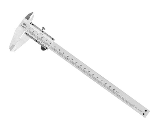  Штангенциркуль Deli DL92200C 200мм, нерж, метрическая/дюймовая шкала, кейс 