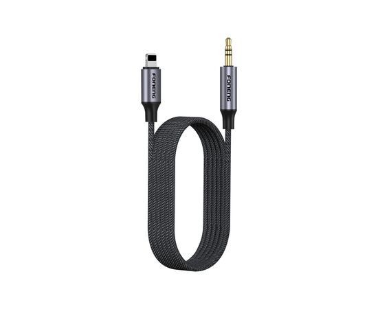  Кабель AUX Jack 3,5mm - Lightning Foneng BM31, 1M (Metal Gray) 