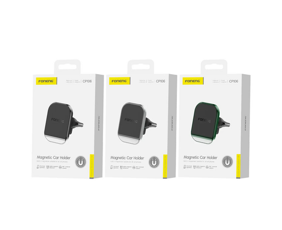  Держатель автомобильный Foneng CP106 магнитный в воздуховод (Black) 