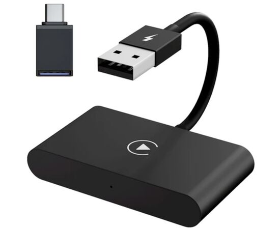  Беспроводной адаптер Gurdini 915569 Wireless Carplay Adapter для iPhone USB-A + OTG черный 