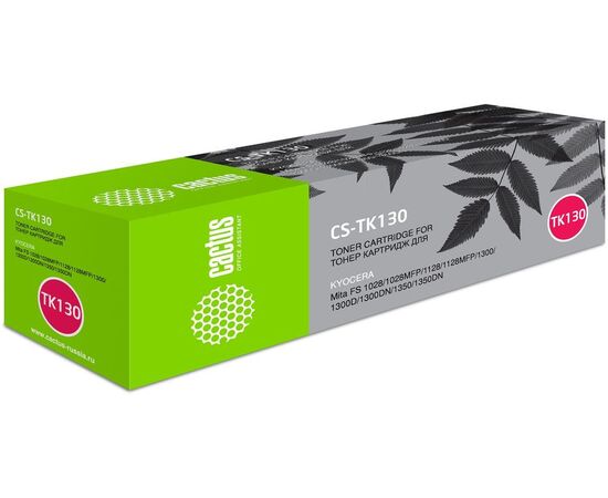  Тонер-картридж Cactus CS-TK130 для принтера Kyocera Mita FS-1028MFP/1128MFP, черный, 7200 стр. 